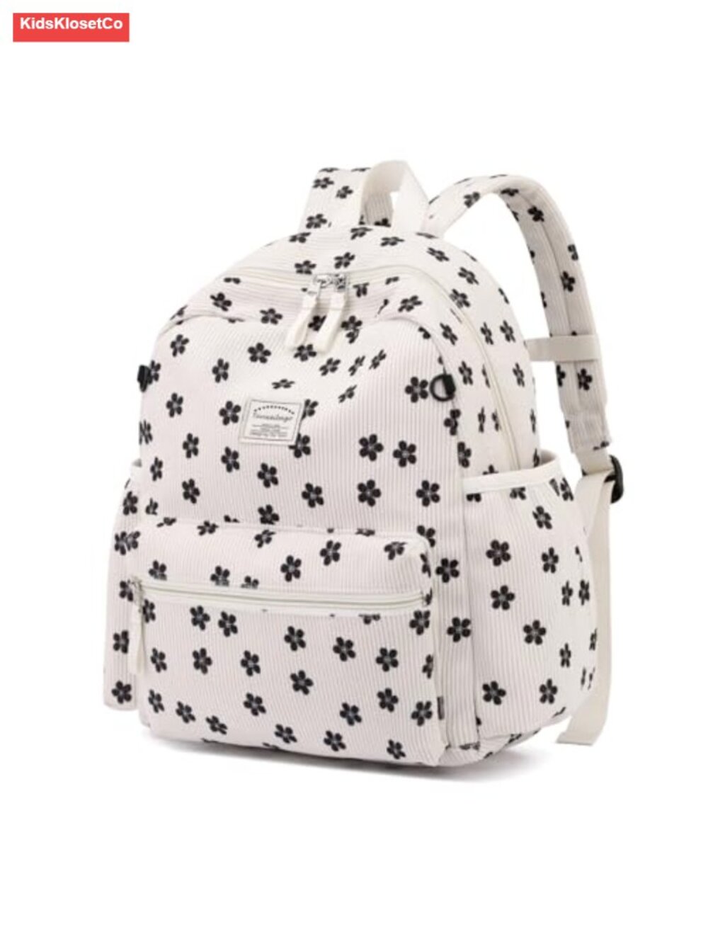 Corduroy Kids Backpack for Boys Girls School Primary Elementary Floral